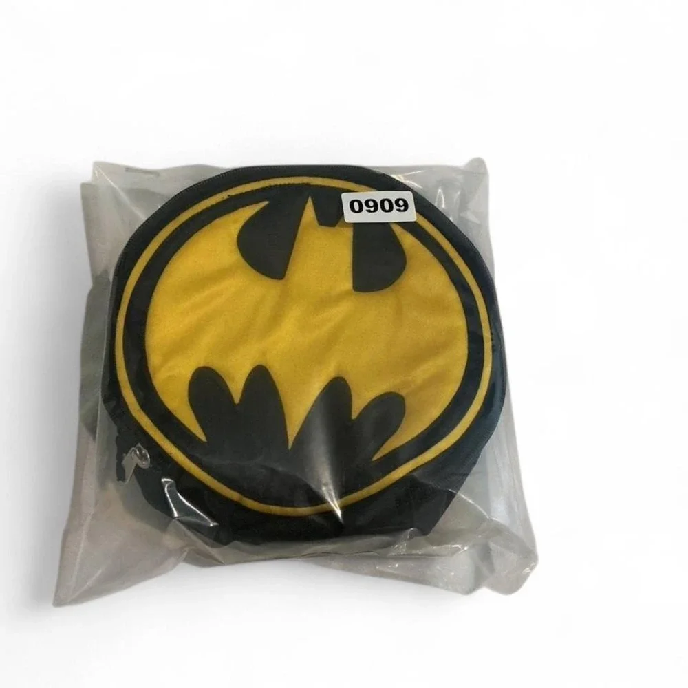 Batman Lunch Bag‎ Kids OS Black Yellow Excellent Insulated Round Logo Bag